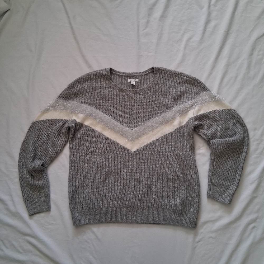 Nine West Gray and Cream Women's Sweater Size M - Picture 9 of 14